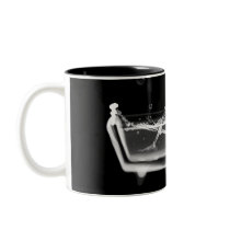 Bath Tub X-Ray Skeleton Black & White Coffee Mugs