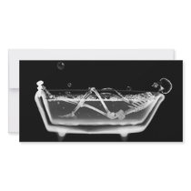 Bath Tub X-Ray Skeleton Black & White