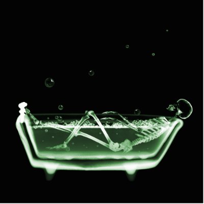 Bath Tub X-Ray Skeleton Green by VoXeeD