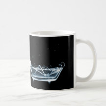 BATH TUB X-RAY VISION SKELETON - BLUE MUG