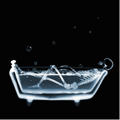 BATH TUB X-RAY VISION SKELETON - BLUE by VoXeeD