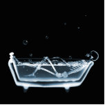 BATH TUB X-RAY VISION SKELETON - BLUE photo sculptures