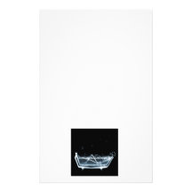 BATH TUB X-RAY VISION SKELETON - BLUE PERSONALISED STATIONERY