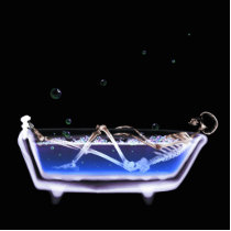 BATH TUB X-RAY VISION SKELETON - ORIGINAL