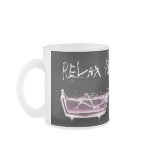 BATH TUB X-RAY VISION SKELETON - PINK COFFEE MUGS