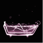 BATH TUB X-RAY VISION SKELETON - PINK photo sculptures