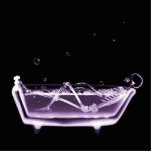BATH TUB X-RAY VISION SKELETON - PURPLE photo sculptures