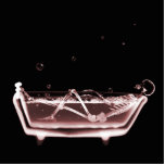 BATH TUB X-RAY VISION SKELETON - RED photo sculptures