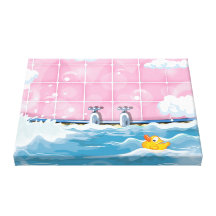 Bath Yellow Duck Stretched Canvas Prints