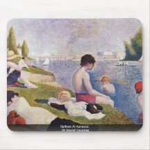 Bathers At Asnieres,  By Seurat Georges Mouse Pads