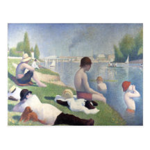 Bathers at Asnieres, Georges Seurat Post Card