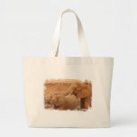 Bathing Baby Elephant Canvas Tote Bag