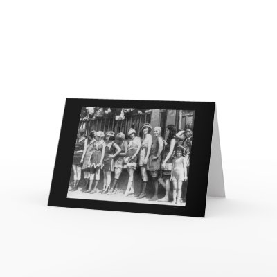Bathing Beauties Contest in Washington, DC 1920 Card by lc_vintagephotos