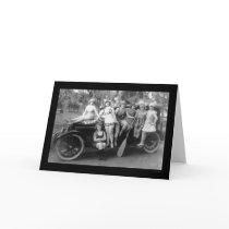 Bathing Beauties on a Car 1919 Card