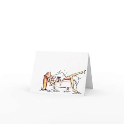 bathing beauty notecard by apascale