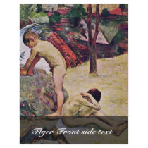 Bathing Breton Boy By Gauguin Paul (Best Quality) Custom Flyer