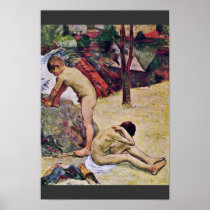 Bathing Breton Boy By Gauguin Paul (Best Quality) Posters