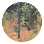 Bathing By Gauguin Paul (Best Quality) Round Sticker