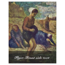 Bathing Girls By Daumier Honoré Full Color Flyer