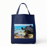 Bathing in the Ocean St. George Bermuda Canvas Bags