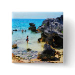 Bathing in the Ocean St. George Bermuda Pinback Button