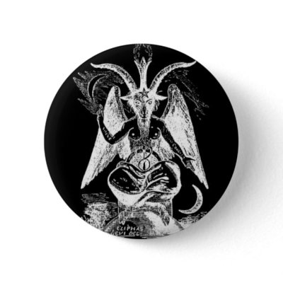 Bathomet (Black And White) Pins by gacatmandu