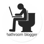 Bathroom Blogger Round Sticker