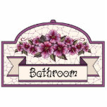 "Bathroom" - Decorative Sign - 45 photo sculptures
