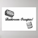 Bathroom Occupied Sign posters