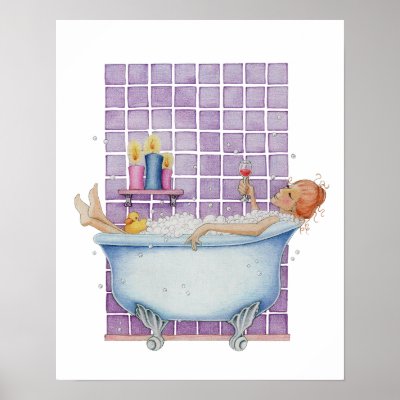 Bathtub Joy Poster by floatinglemons