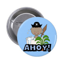 Bathtub Pirates - African American Boy buttons