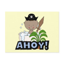 Bathtub Pirates - African American Boy Post Card