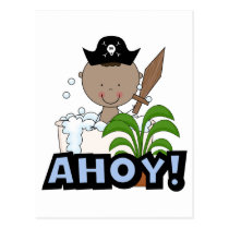 Bathtub Pirates - African American Boy postcards