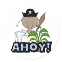 Bathtub Pirates - African American Boy stickers
