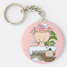 Bathtub Pirates - Blonde Girl Tshirts and Gifts Keychains