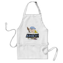 Bathtub Pirates - Brunette Boy Tshirts and Gifts aprons