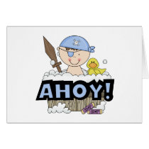 Bathtub Pirates - Brunette Boy Tshirts and Gifts cards