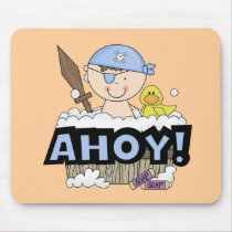Bathtub Pirates - Brunette Boy Tshirts and Gifts mousepads