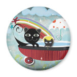 Bathtub Rain Cat Baby We are Safe Magnet by Rupydetequila Bathtub Rain Cat Baby We are Safe Magnet