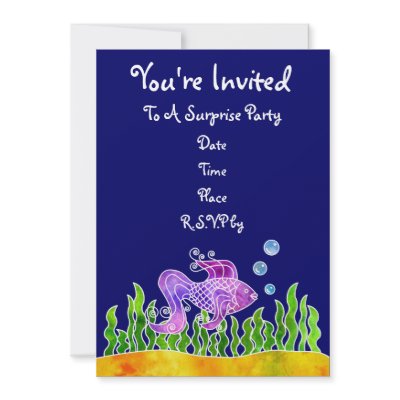 Batik Fishy Invitation by 13BlackCatsDesigns