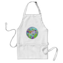 Batik Hinalea Hawaiian Wrasse Fish Batik Art Apron