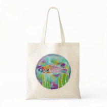Batik Hinalea Hawaiian Wrasse Fish Batik Art Tote Bag