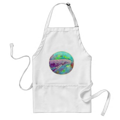 Batik Humpback Whale Art Apron by alinaspencil