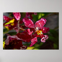 Batik Orchid Poster
