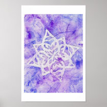 batik snowflake poster