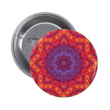 Batik Sunset Watercolor Mandala Pin