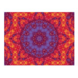 Batik Sunset Watercolor Mandala Post Cards