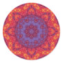 Batik Sunset Watercolor Mandala Round Stickers