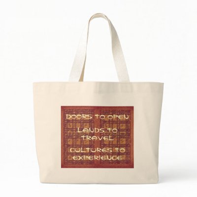 batikscreensdiffuse, Doors to Open, Lands to Tr... Tote Bags by jenniekurono