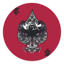 Batman Ace of Spaces Gothic Crest Round Stickers